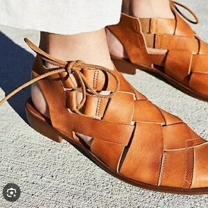 Free People Destino woven flats size 41